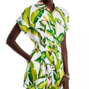 Farm Rio Summer Foliage romper NWT M